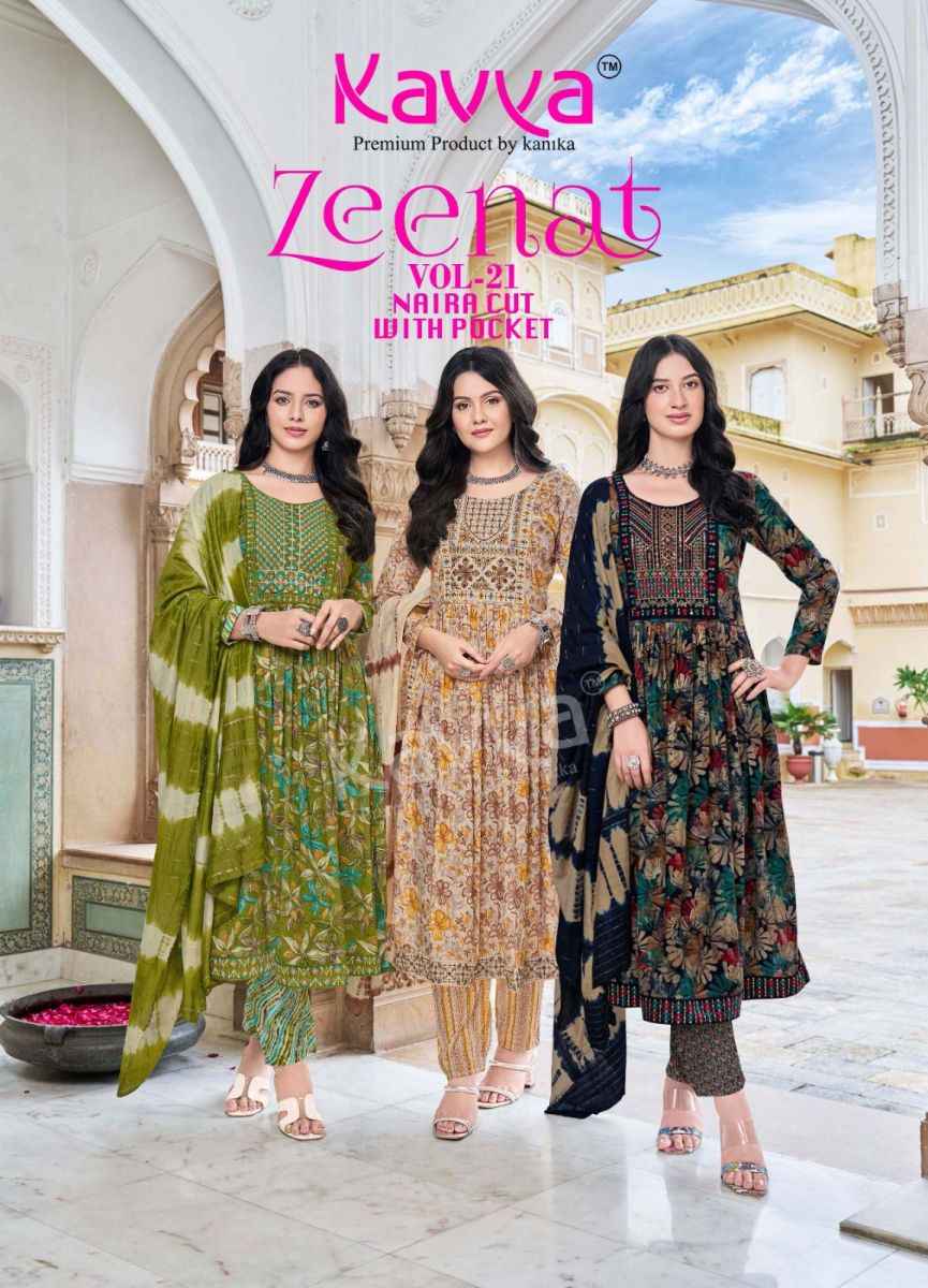 Kavya Zeenat Vol-21 Rayon Readymade Suit (10 pcs Catalogue)