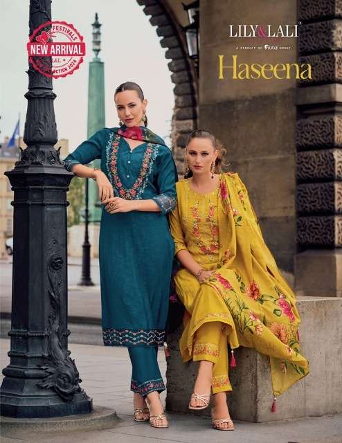 Lily & Lali Haseena Viscose Silk Readymade Suit (6 pcs Catalogue)