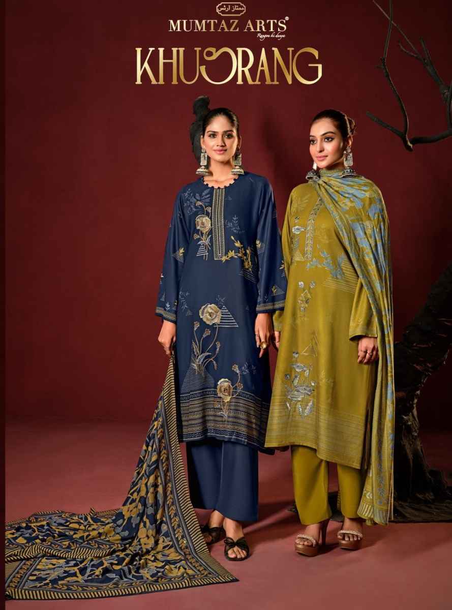 Mumtaz Arts Khusrang Viscose Pashmina Dress Material (04 pcs Catalogue)