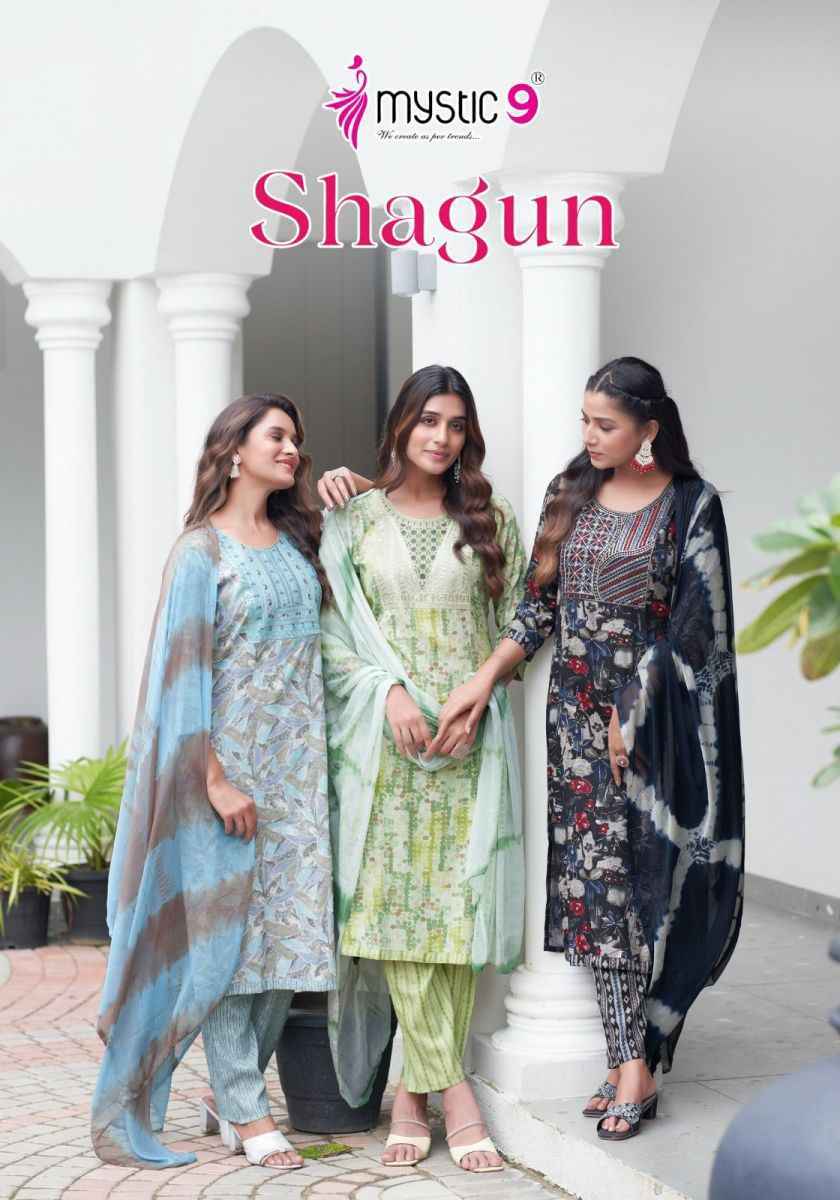 Mystic 9 Shagun Vol-7 Rayon Readymade Suit (8 pcs Catalogue)