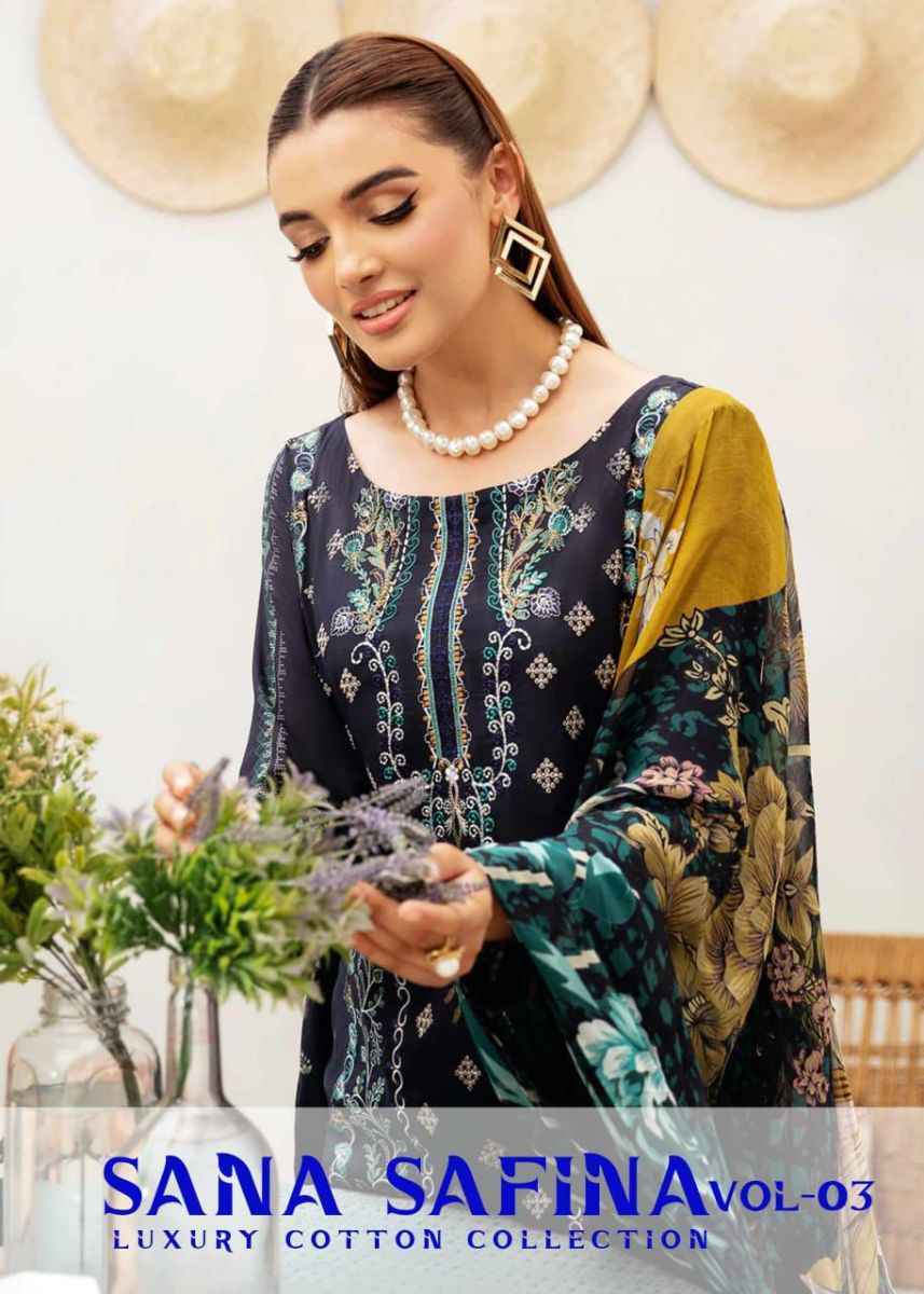 Nafisa Cotton Sana Safina Vol-3 Cotton Dress Material (6 pcs Catalogue)