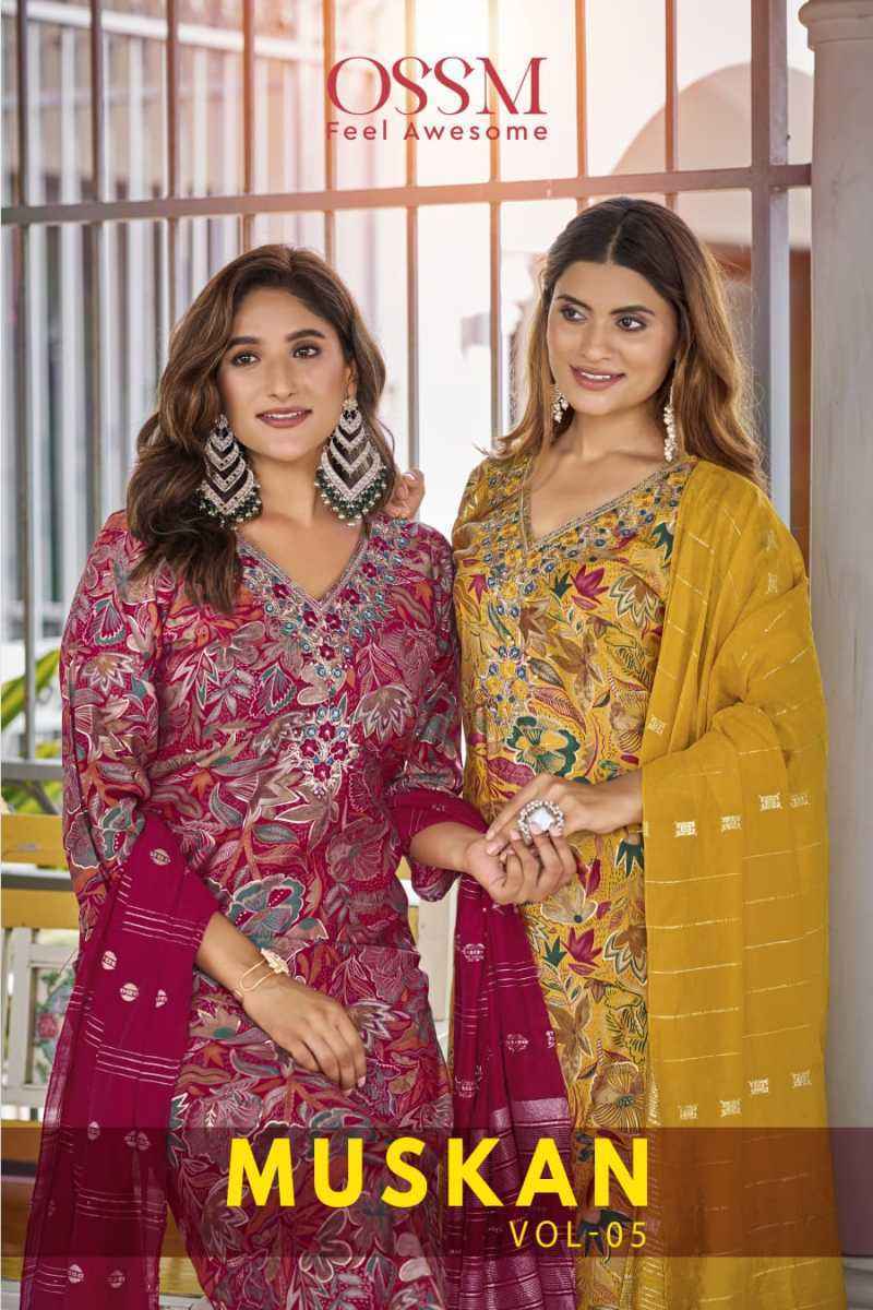 Ossm Muskan Vol-5 Chanderi Readymade Suit (6 pcs Catalogue)