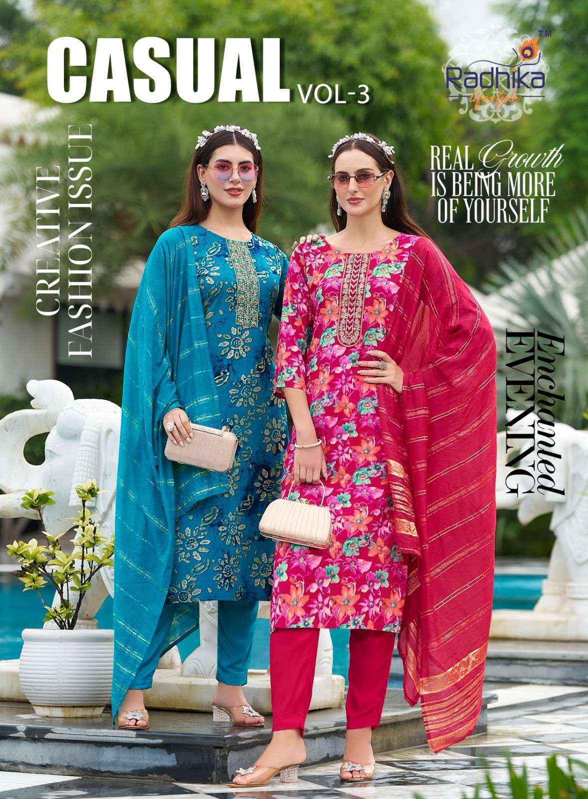 Radhika Lifestyle Casual Vol-3 Rayon Readymade Suit (6 pcs Catalogue)