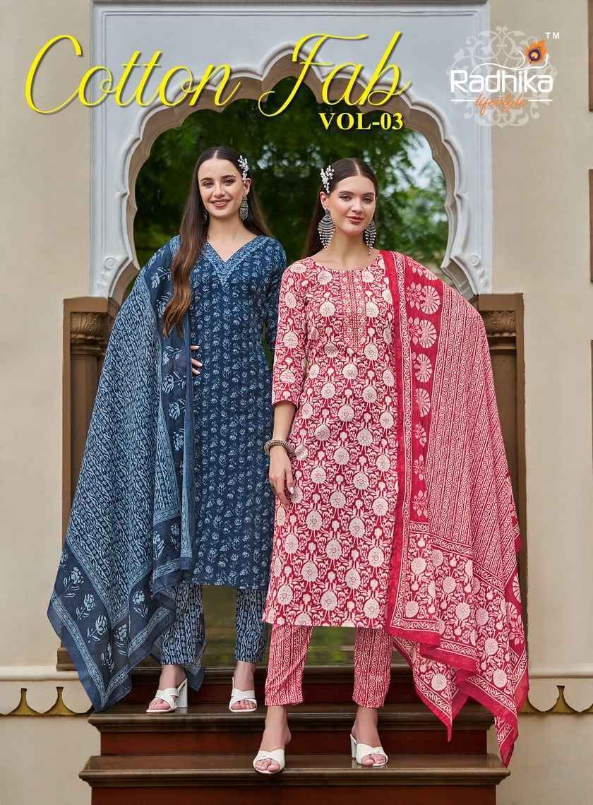 Radhika Lifestyle Cotton Fab Vol-3 Cotton Readymade Suit (7 pcs Catalogue)