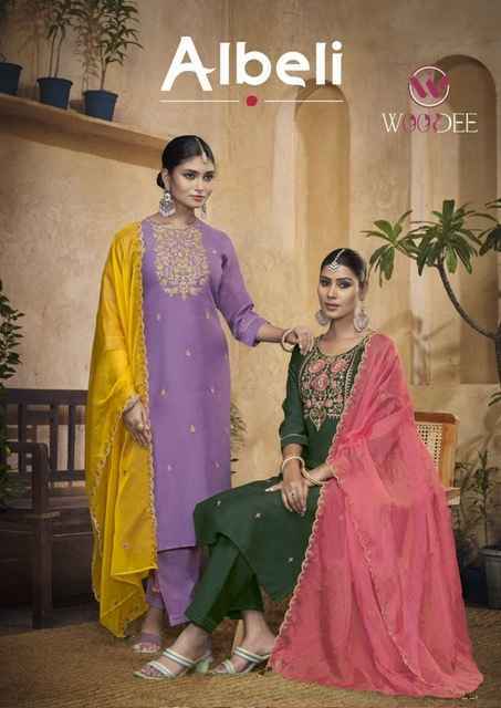 Woodee Albeli Viscose Silk Readymade Suit (6 pcs atalogue)