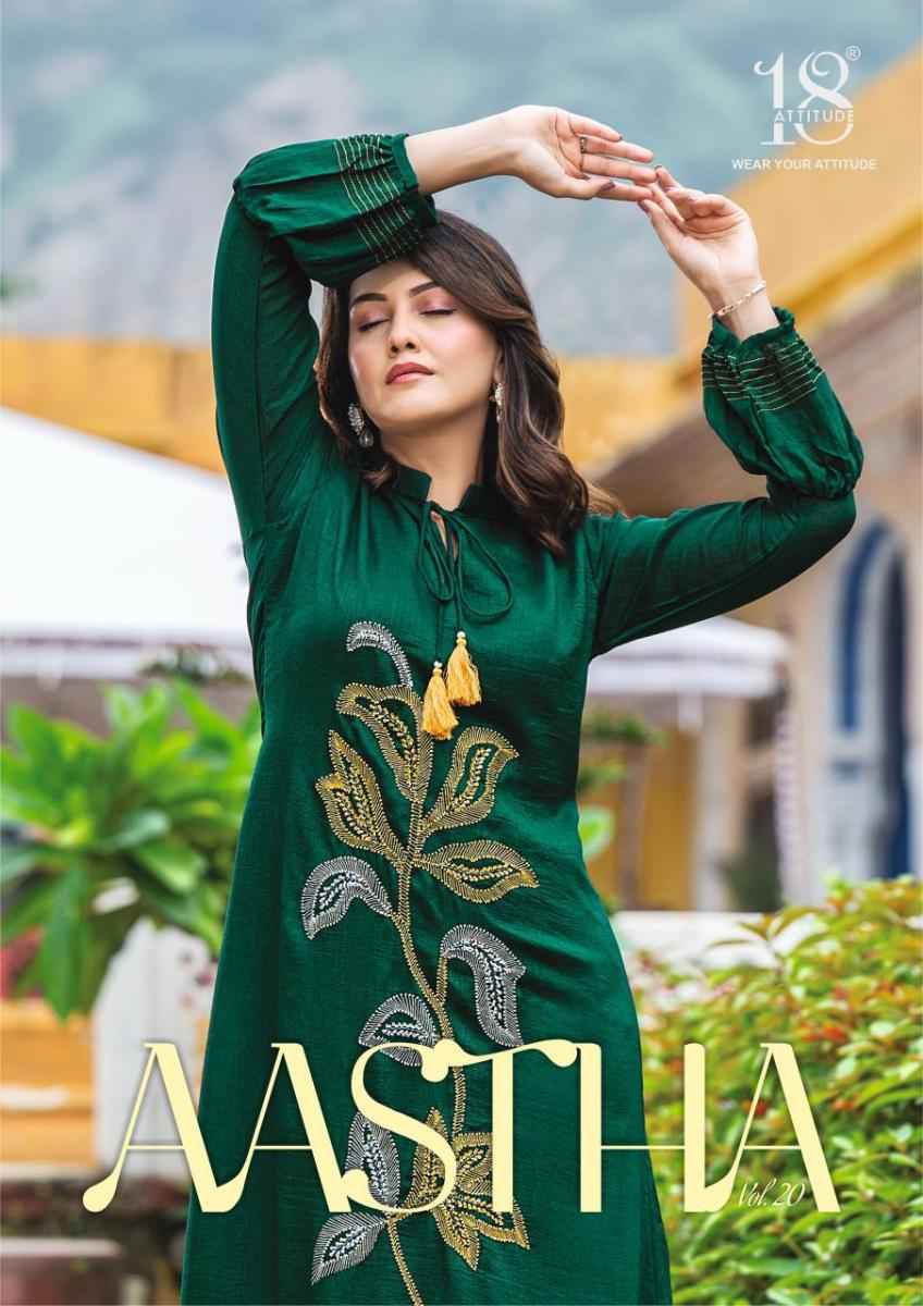 18 Attitude Aastha Vol-20 Readymade Kurti (7 pcs Catalogue)