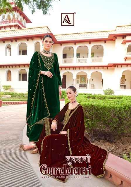 Alok Gurdaani Velvet Dress Material (4 pcs Catalogue)