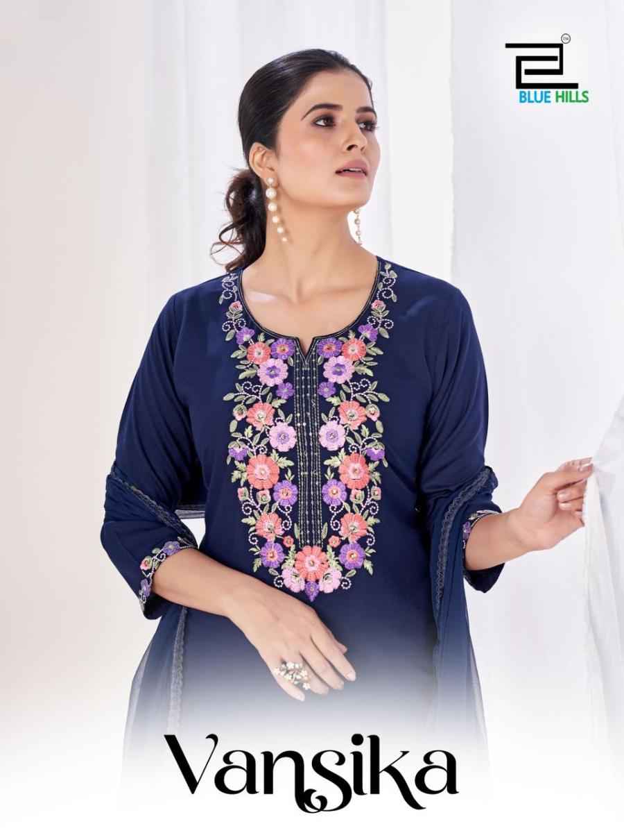 Blue Hills Vansika Rayon Readymade Suit (4 pcs Catalogue)