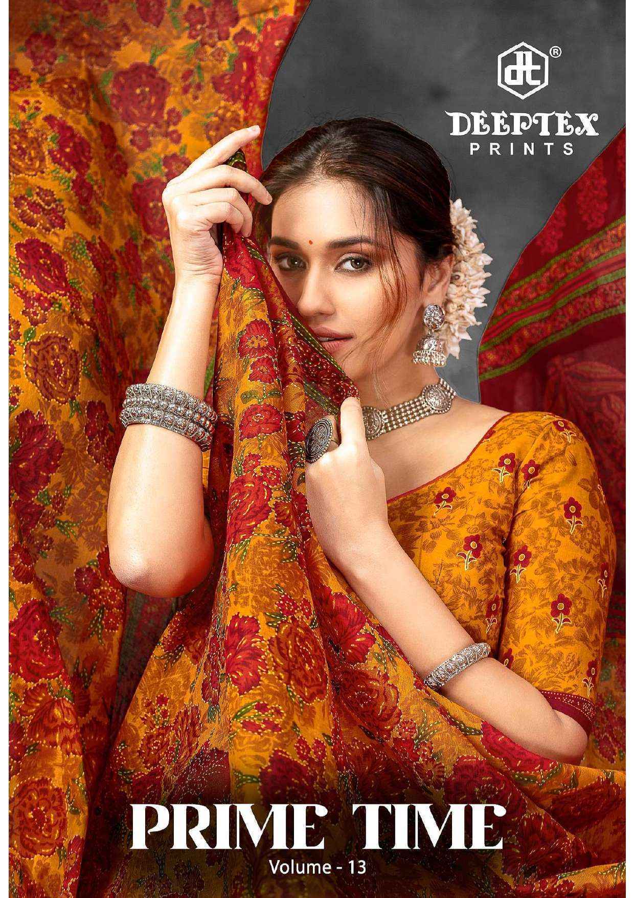 Deeptex Prime Time Vol-13 Cotton Saree (10 pcs Catalogue)