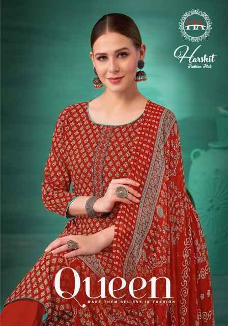 Harshit Fashion Queen Viscose Reyon Dress Material (8 pcs Catalogue)