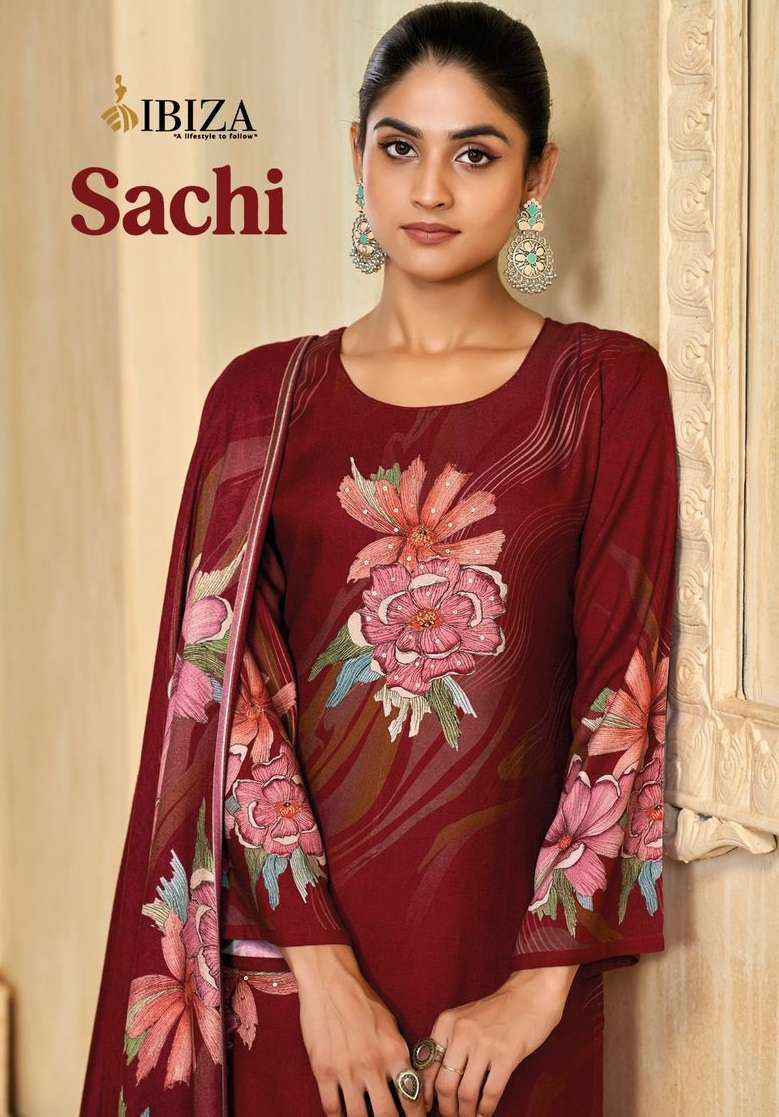 Ibiza Sachi Viscouse Pashmina Dress Material (4 pcs Catalogue)