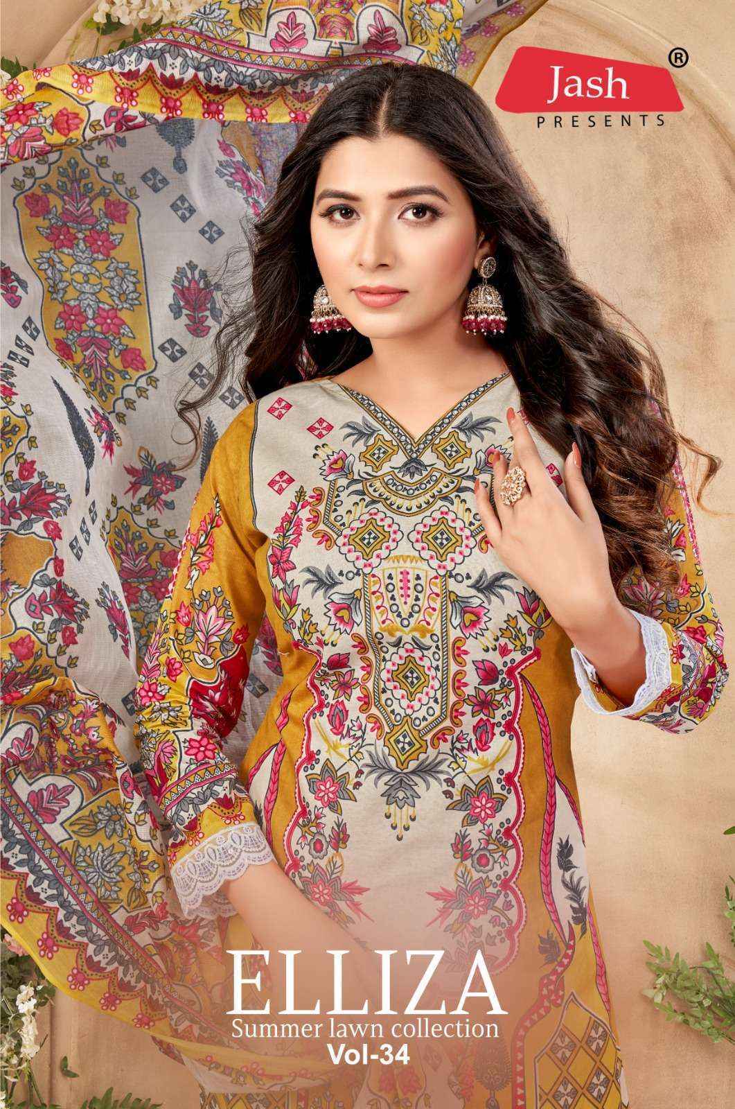 Jash Elliza Vol-34 Cotton Dress Material (10 pcs Catalogue)