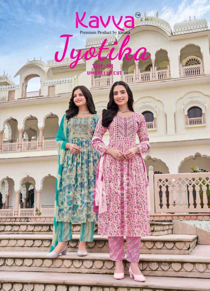 Kavya Jyotika Vol-8 Rayon Readymade Suit (10 pcs Catalogue)