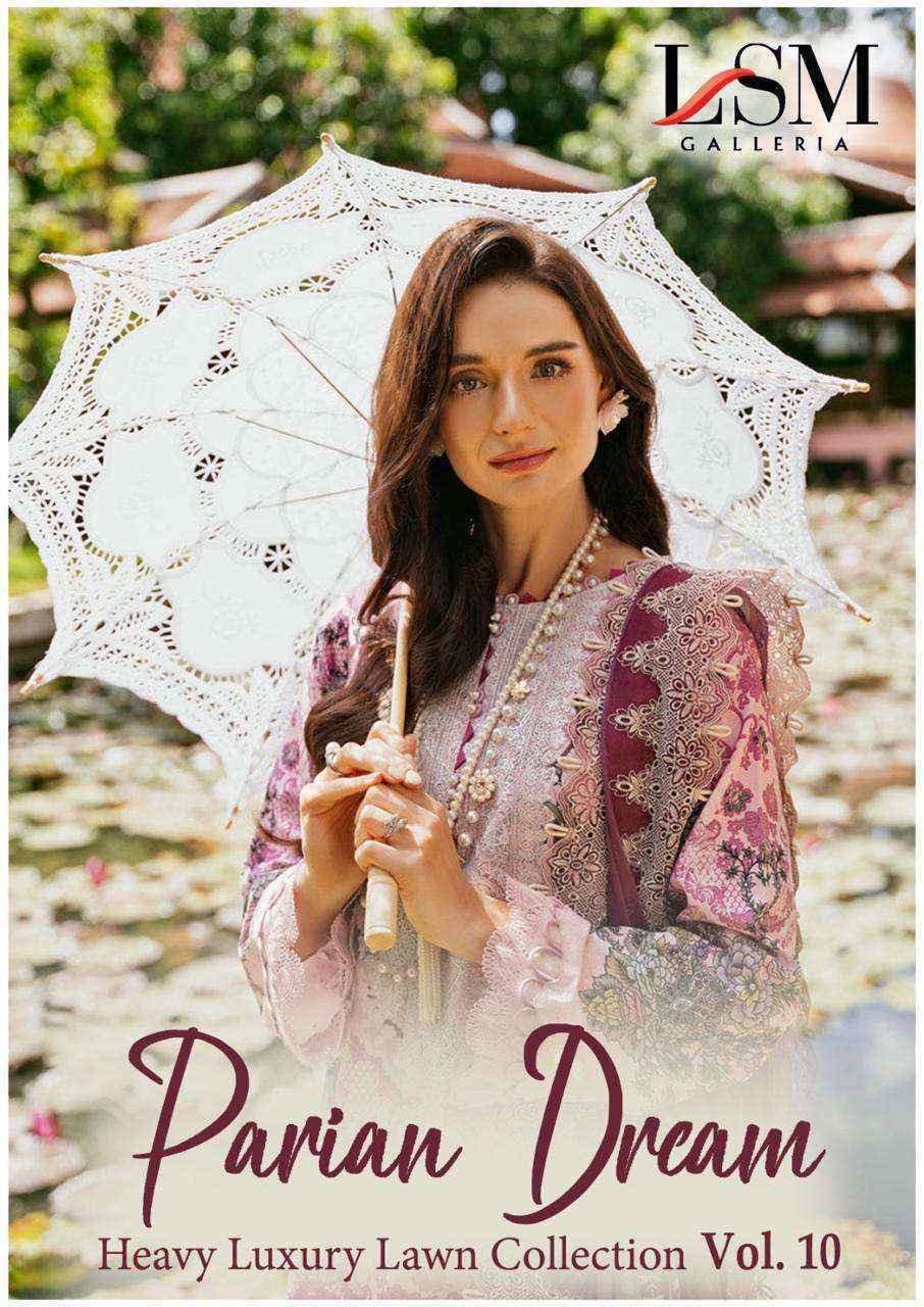 LSM Galleria Parian Dream Vol-10 Readymade Lawn Dress (6 pcs Catalogue)