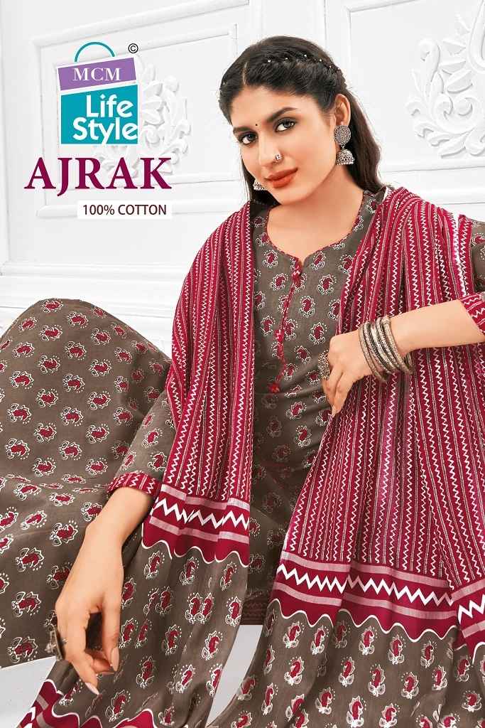 MCM Ajrak Vol-1 Cotton Dress Material (10 pcs Catalogue)