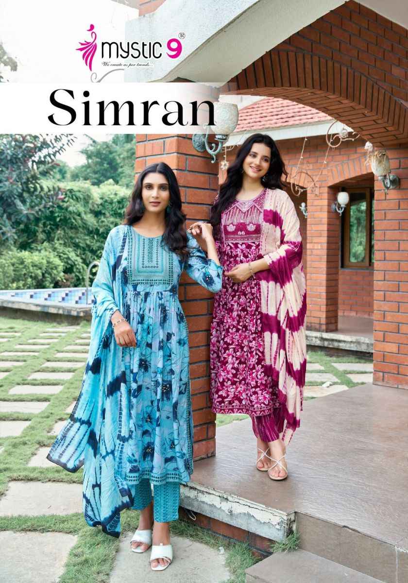 Mystic 9 Simran Vol-5 Rayon Readymade Suit (8 pcs Catalogue)