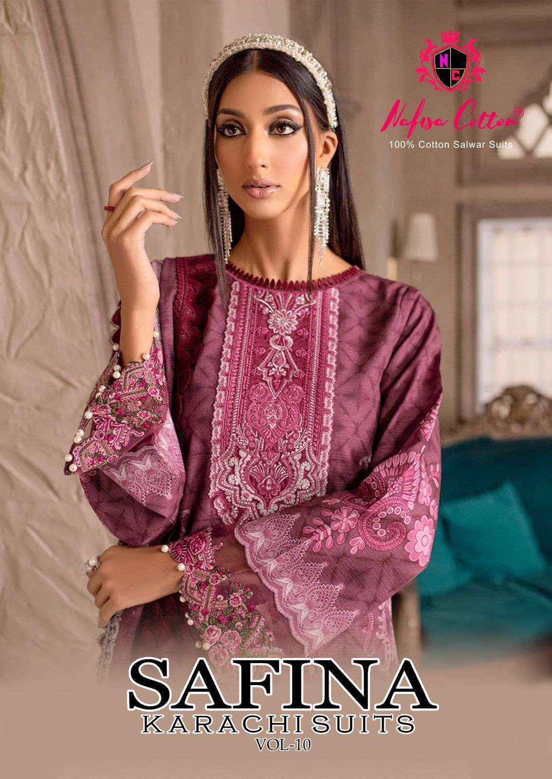 Nafisa Cotton Safina Vol-10 Cotton Dress Material (6 pcs Catalogue)