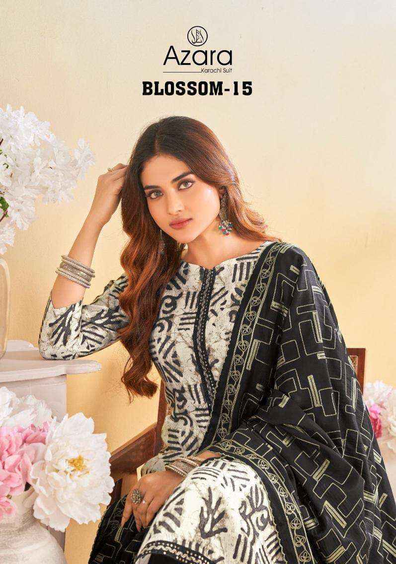 Radhika Fashion Azara Blossom Vol-15 Cotton Dress Material (4 pcs Catalogue)