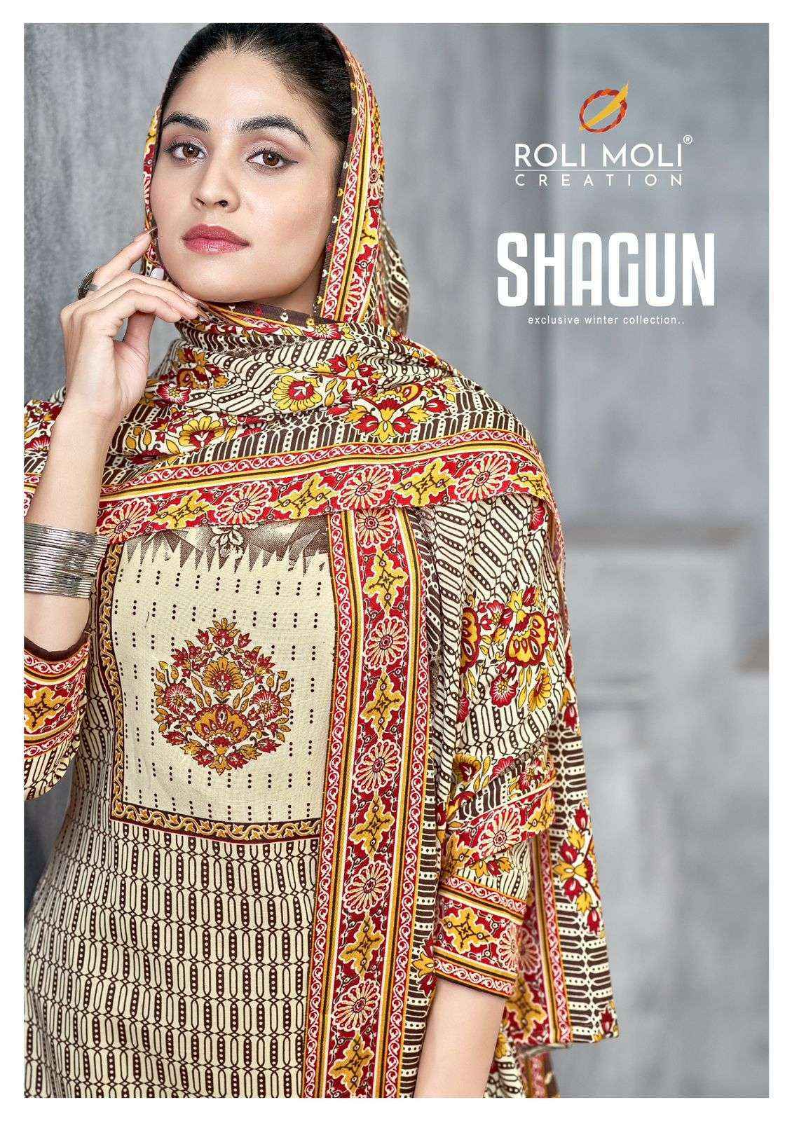 Roli Moli Shagun Pashmina Dress Material (8 pcs Catalogue)