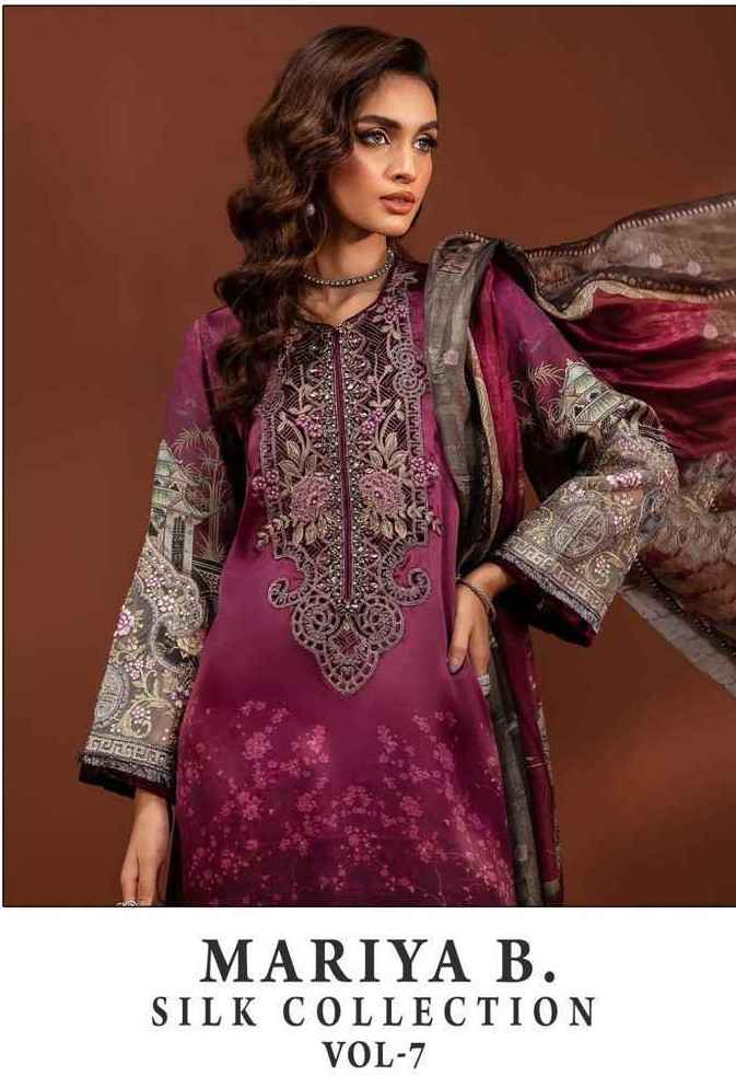 Shree Fabs Mariya B Silk Collection Vol-7 Japan Satin Dress Material (3 pcs Catalogue)