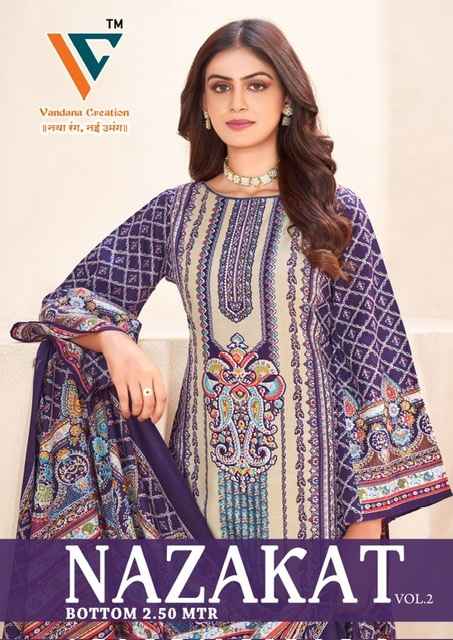 Vandana Creation Nazakat Vol-2 Cotton Dress Material (8 pcs Catalogue)