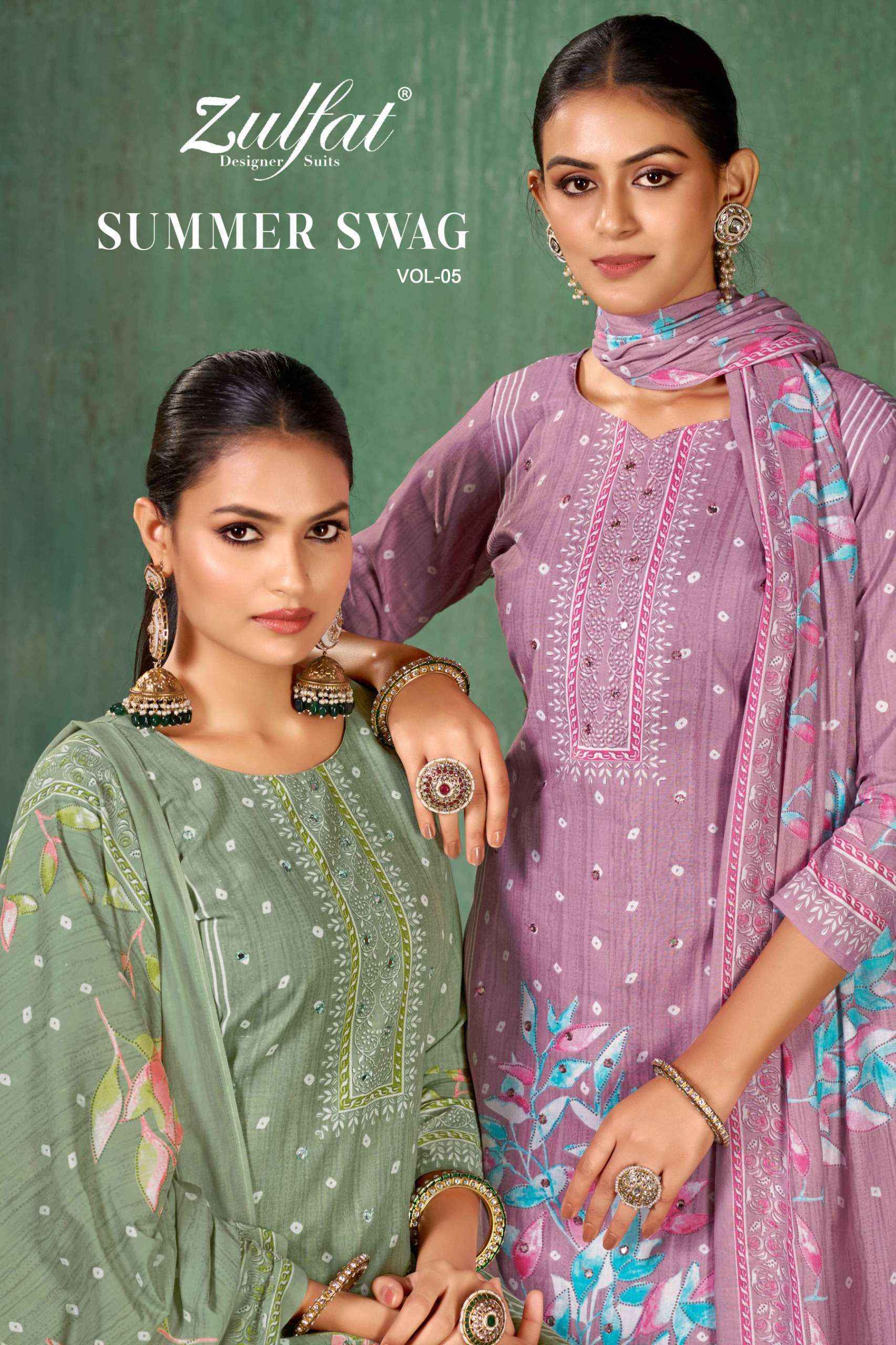 Zulfat Summer Swag Vol-5 Cotton Dress Material (6 pcs Catalogue)