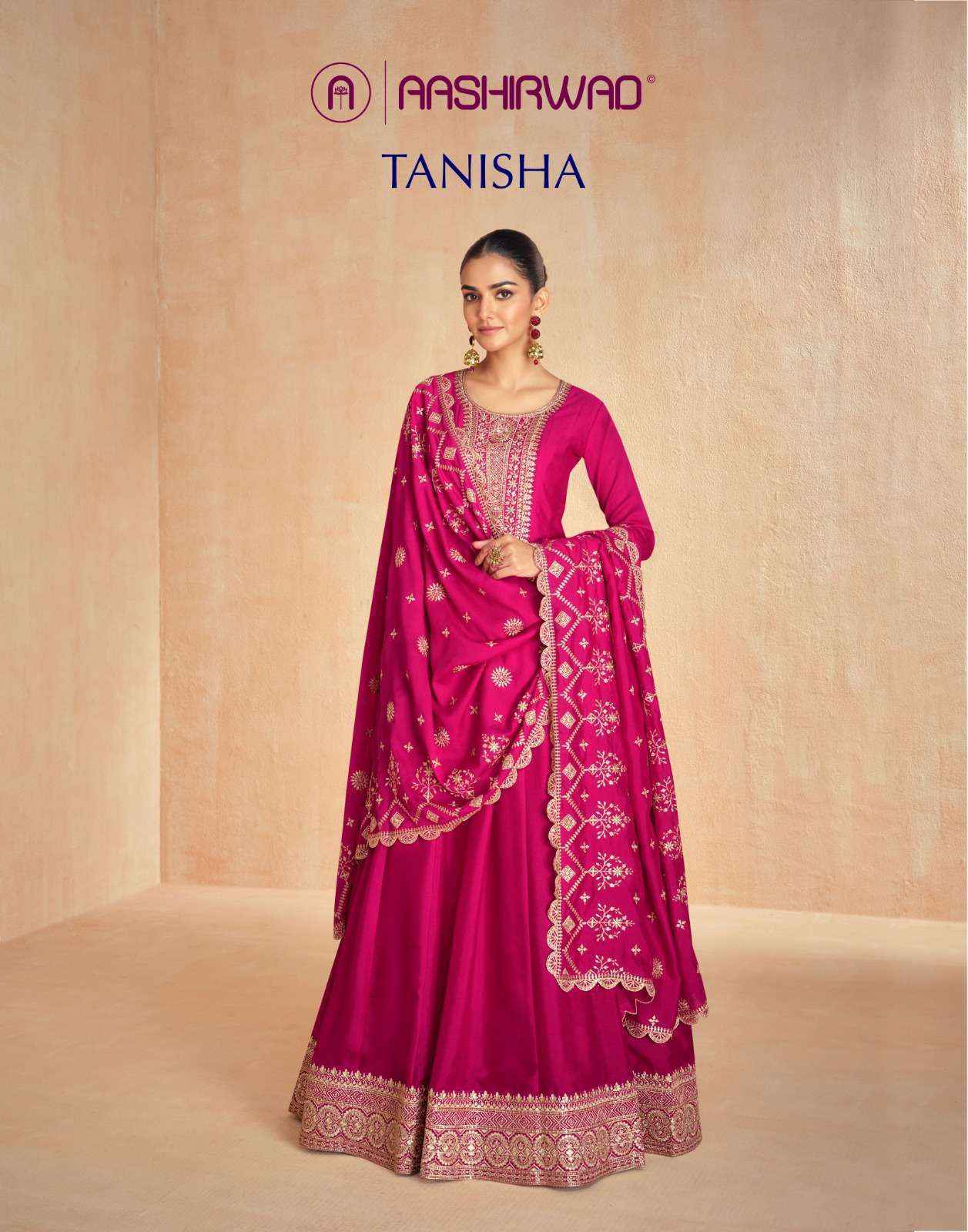 Aashirwad Creation Tanisha Readymade Silk Dress 5 pcs Catalogue