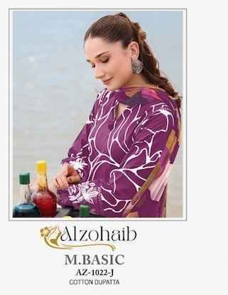 Alzohaib M Basic D.No-1022 Cotton Dress Material (9 pcs Catalogue)