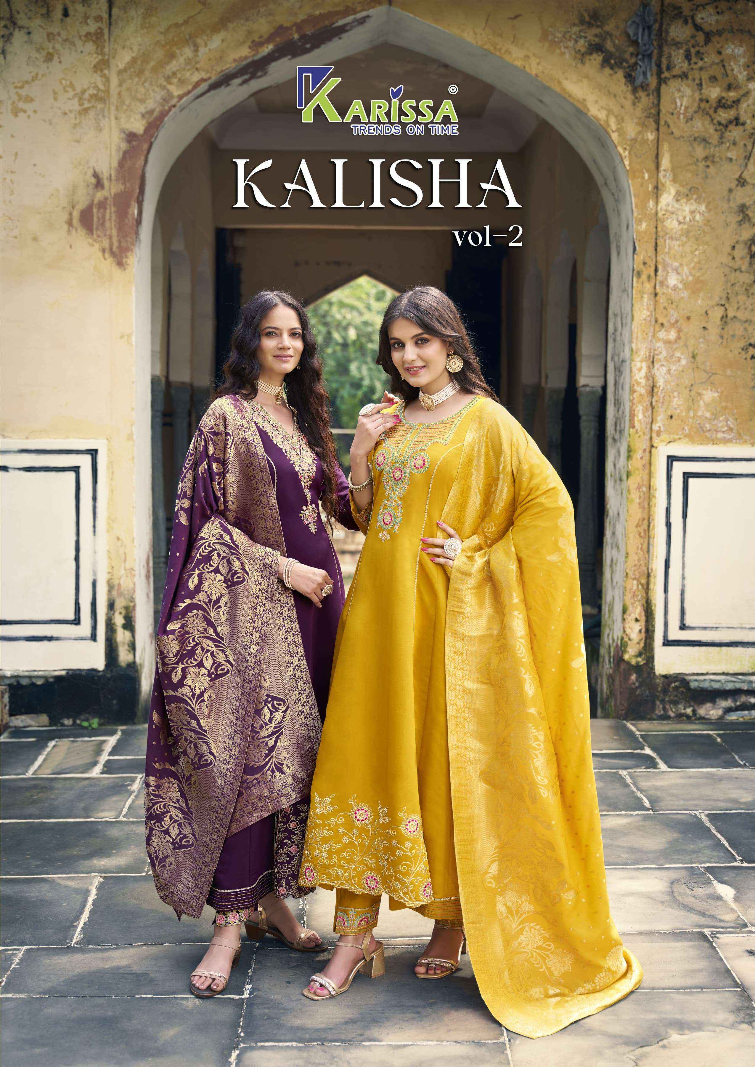 Karissa Kalisha Vol 2 Viscouse Silk Kurti Combo 4 pcs Catalogue