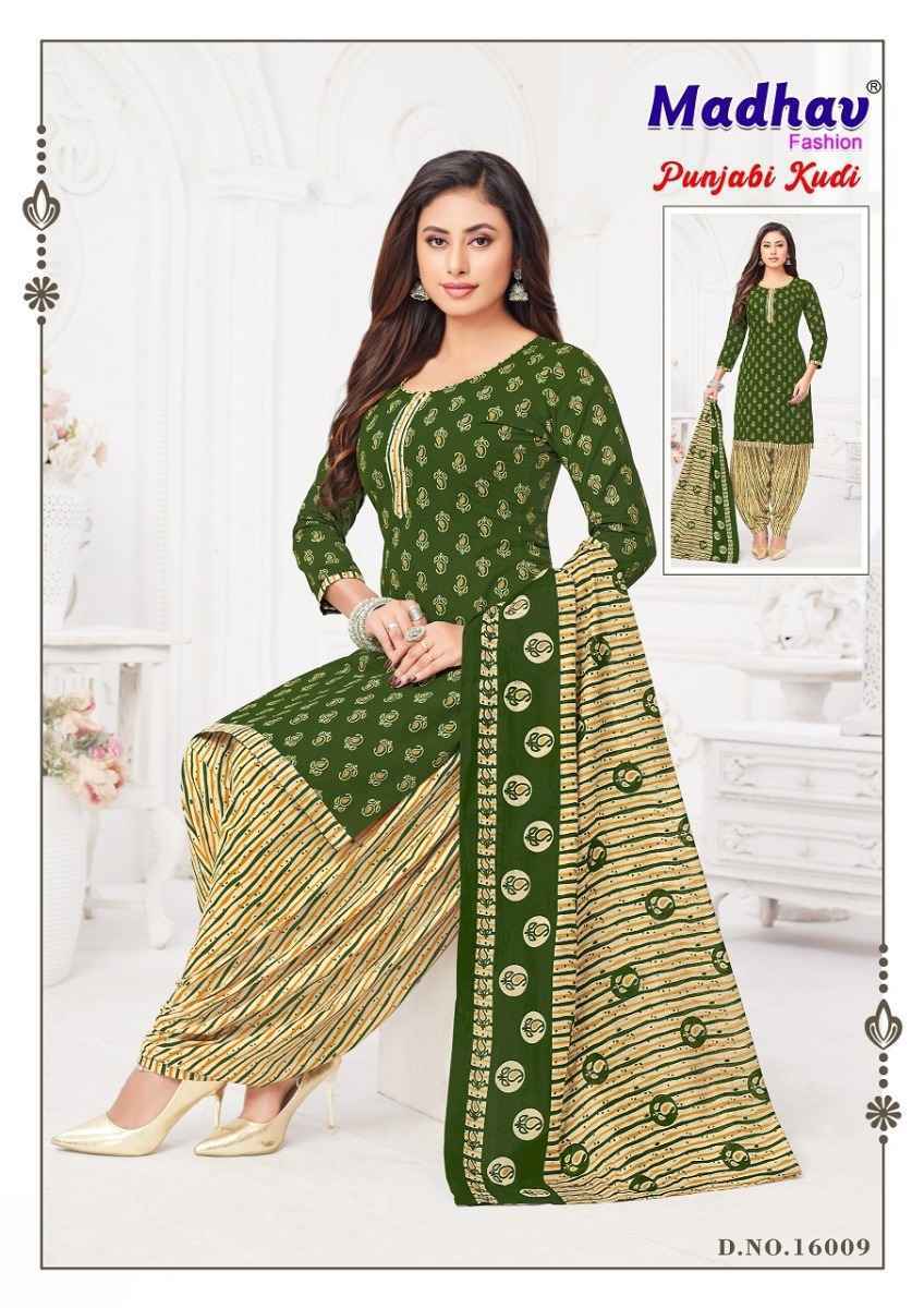 Madhav Fashion Punjabi Kudi Vol-16 Cotton Dress Material (10 pcs Catalogue)