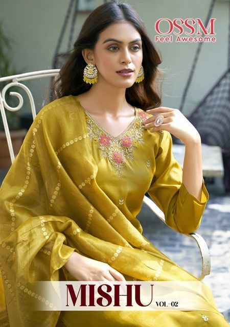 Ossm Mishu Vol-2 Roman Shimmer Readymade Suit (6 pcs Catalogue)