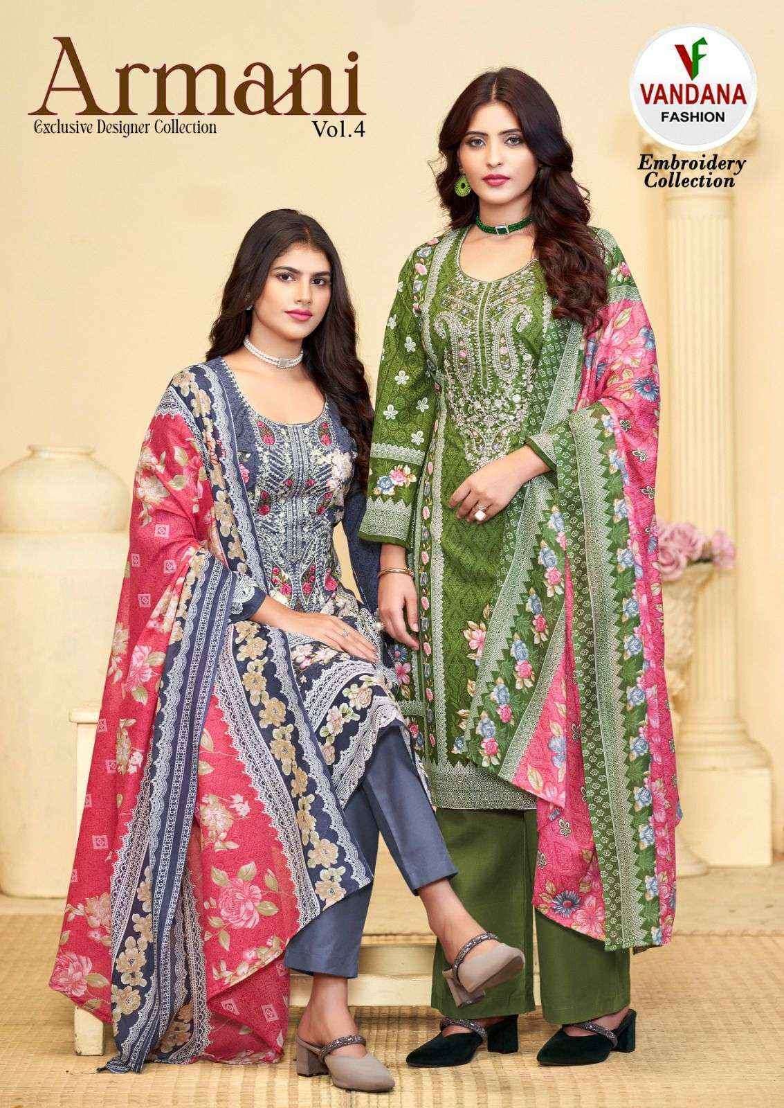 Vandana Fashion Armani Vol-4 Cotton Dress Material (8 pcs Catalogue)