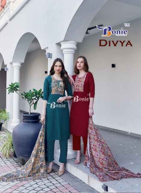 Bonie Divya Vol-1 Rayon Readymade Suit (6 pcs Catalogue)