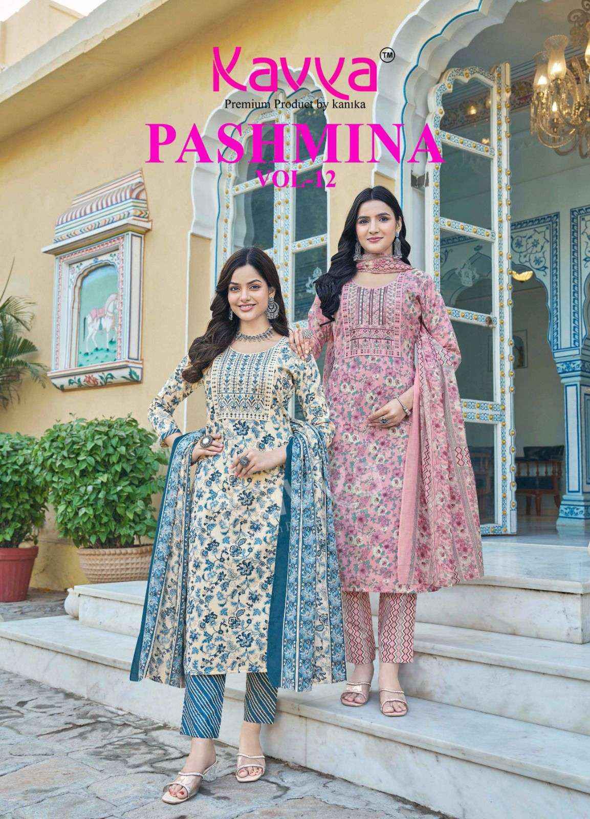 Kavya Pashmina Vol-12 Cotton Readymade Suit (10 pcs Catalogue)