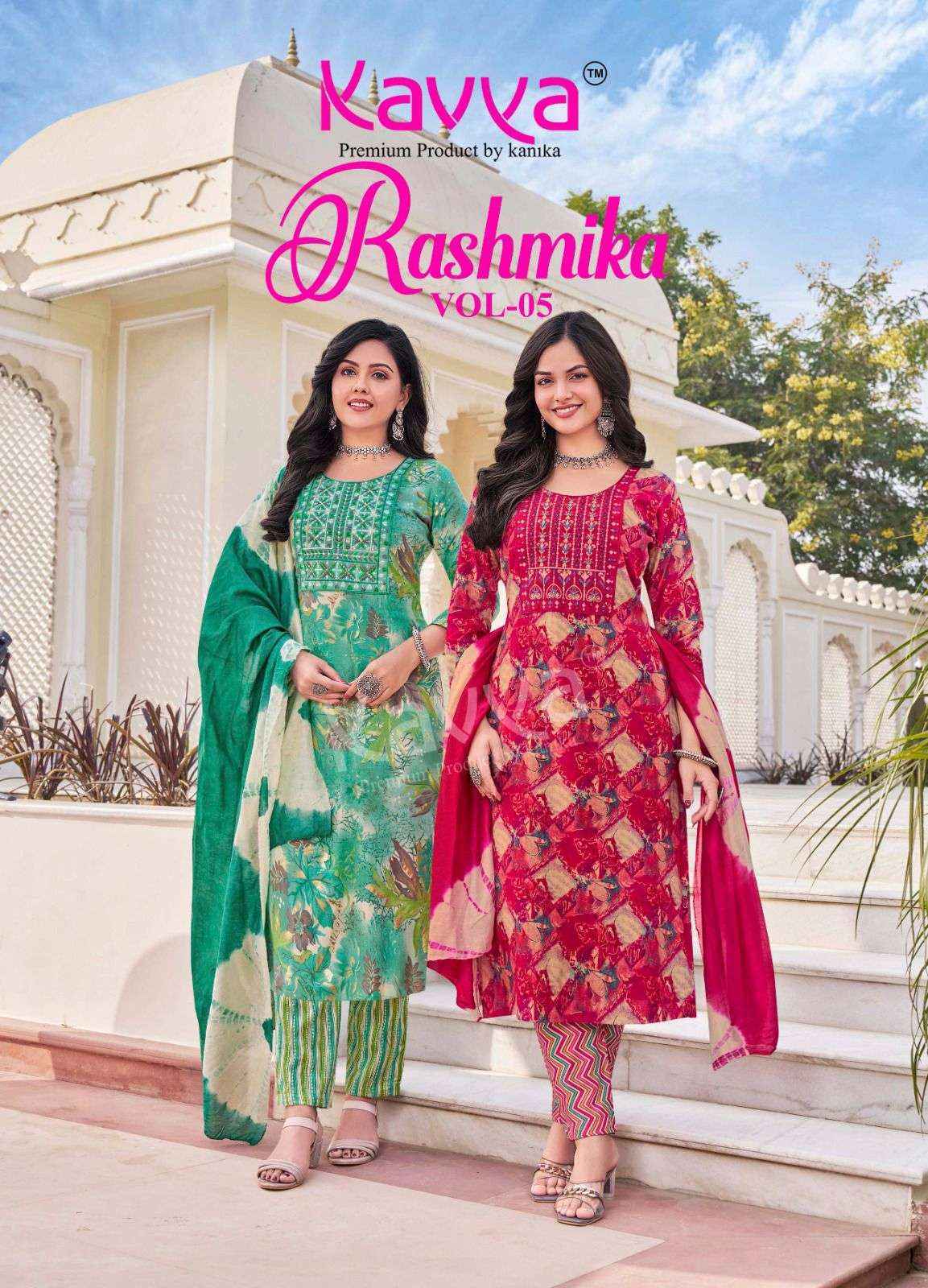 Kavya Rashmika Vol-5 Rayon Readymade Suit (10 pcs Catalogue)