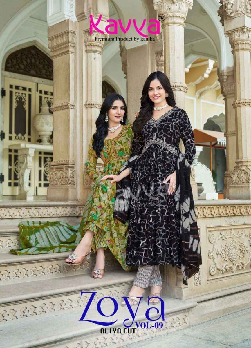 Kavya Zoya Vol-9 Rayon Readymade Suit (10 pcs Catalogue)