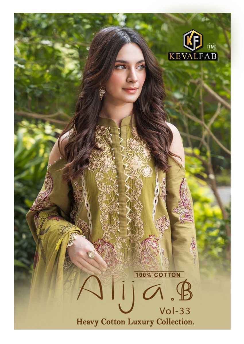 Keval Fab Alija B Vol-33 Cotton Dress Material (6 pcs Catalogue)