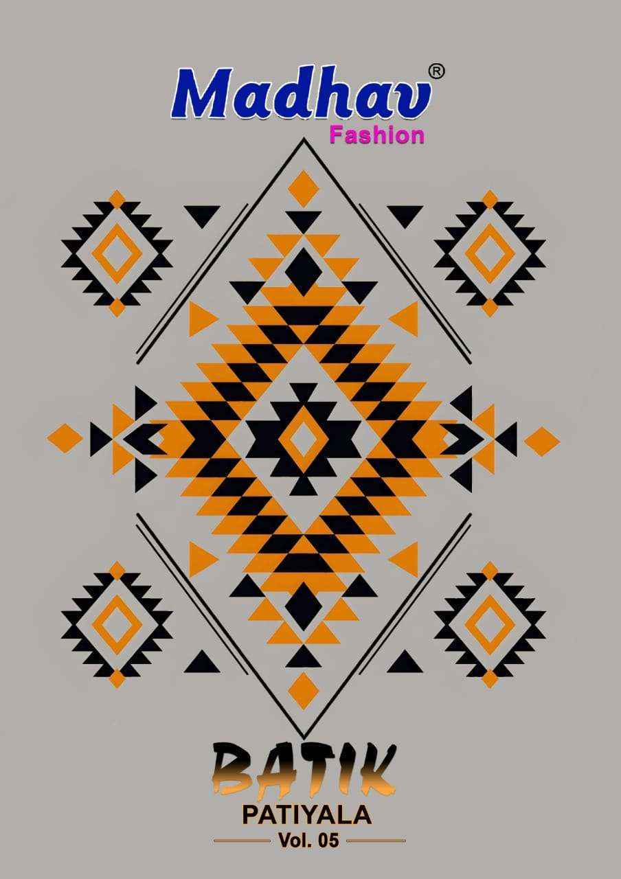 Madhav Fashion Batik Patiyala Vol-5 Cotton Dress Material (10 pcs Catalogue)