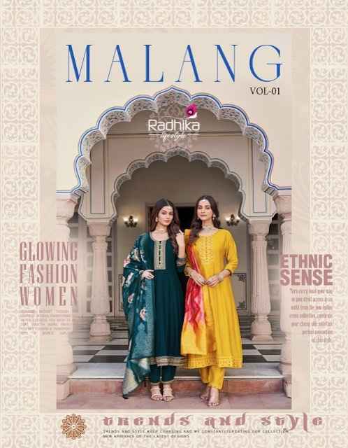 Radhika Lifestyle Malang Vol-1 Vichitra Silk Readymade Suit (6 pcs Catalogue)