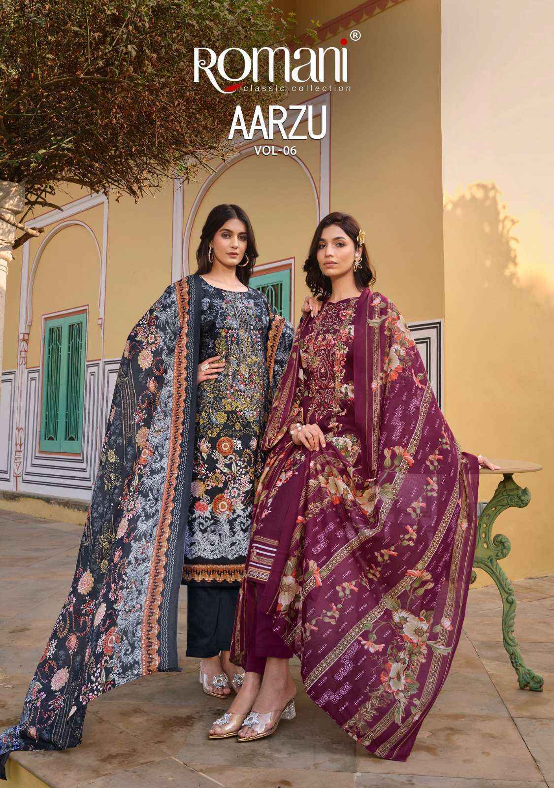 Romani Aarzu Vol-6 Cotton Dress Material (8 pcs Catalogue)