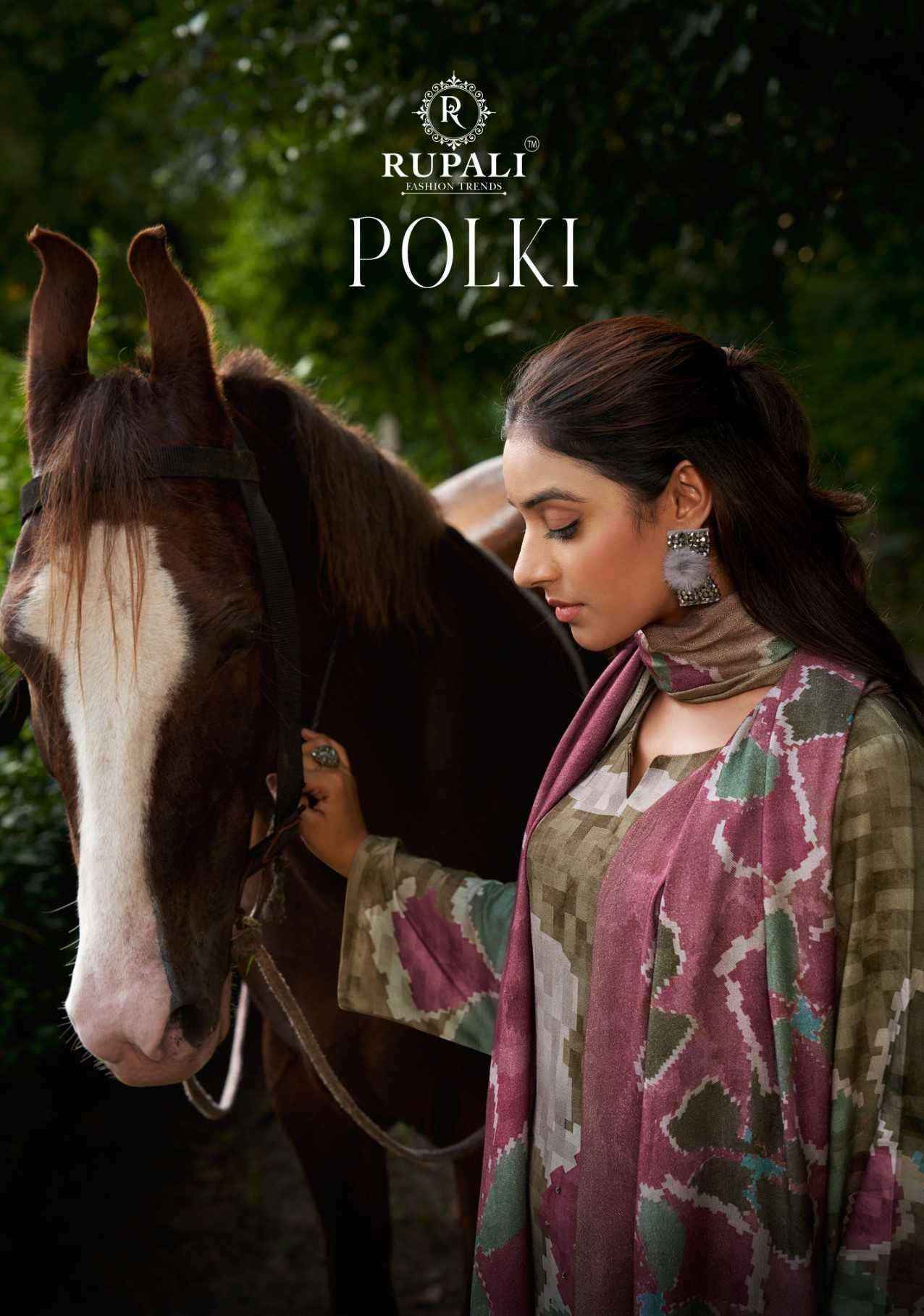 Rupali Fashion Polki Viscouse Pashmina Dress Material (4 pcs Catalogue)