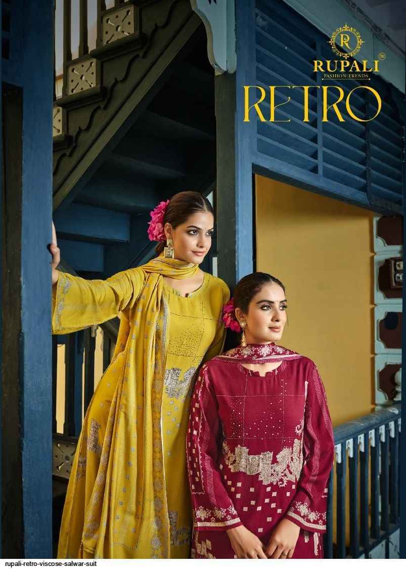 Rupali Fashion Retro Viscouse Pashmina Dress Material (6 pcs Catalogue)