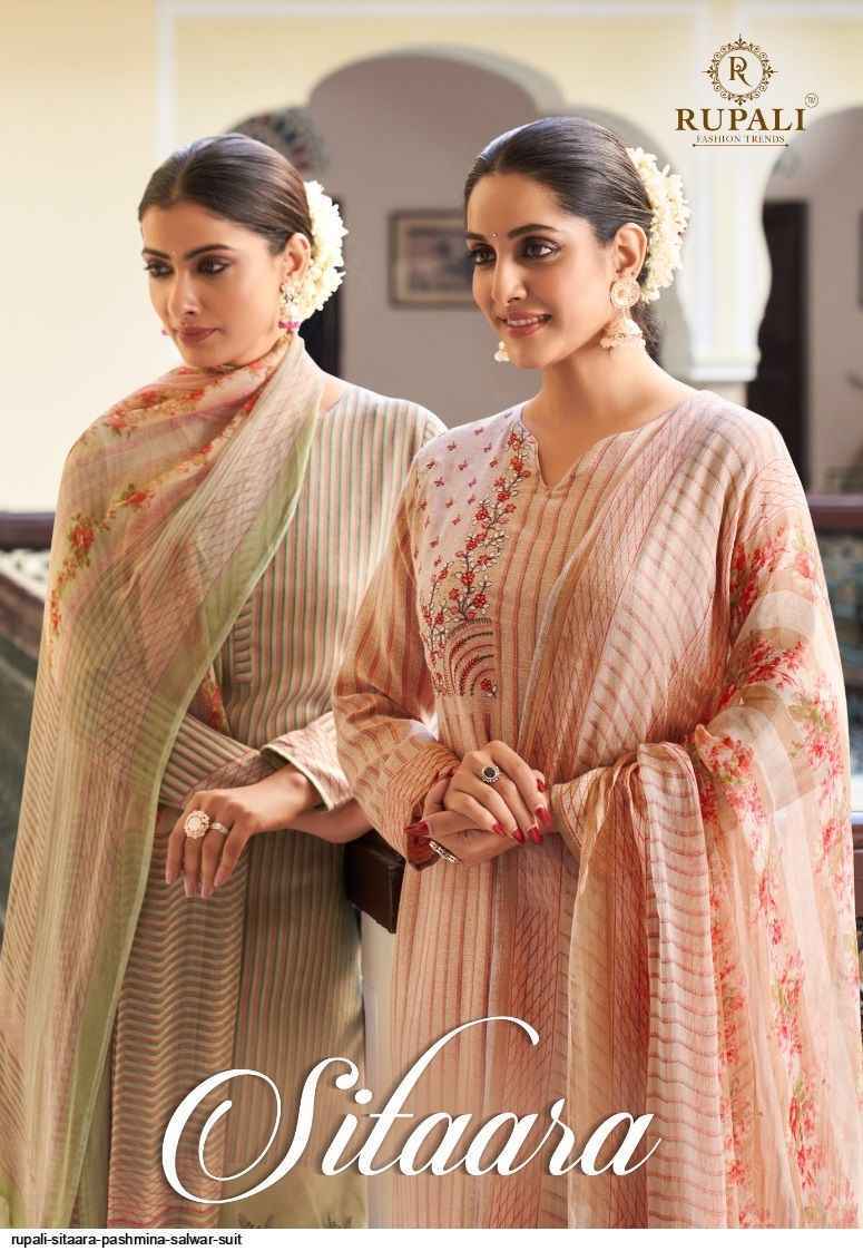 Rupali Fashion Sitaara Pashmina Dress Material (6 pcs Catalogue)