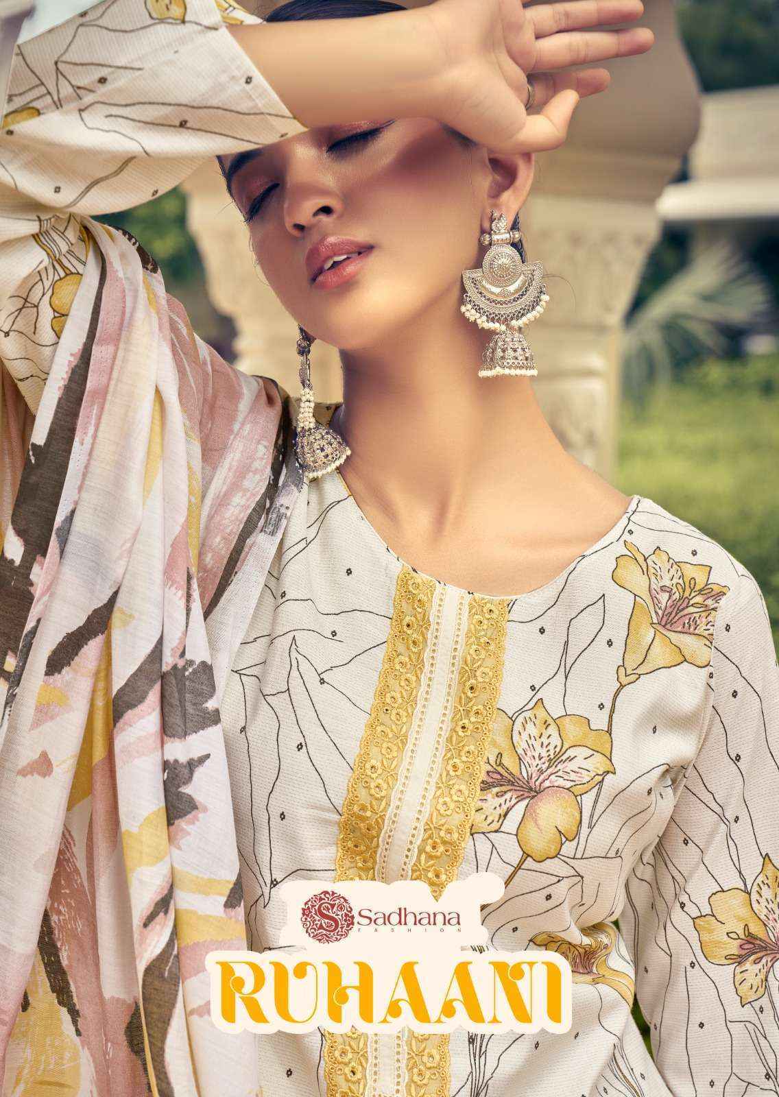 Sadhna Fashion Ruhaani Muslin Silk Dress Material (4 pcs Catalogue)