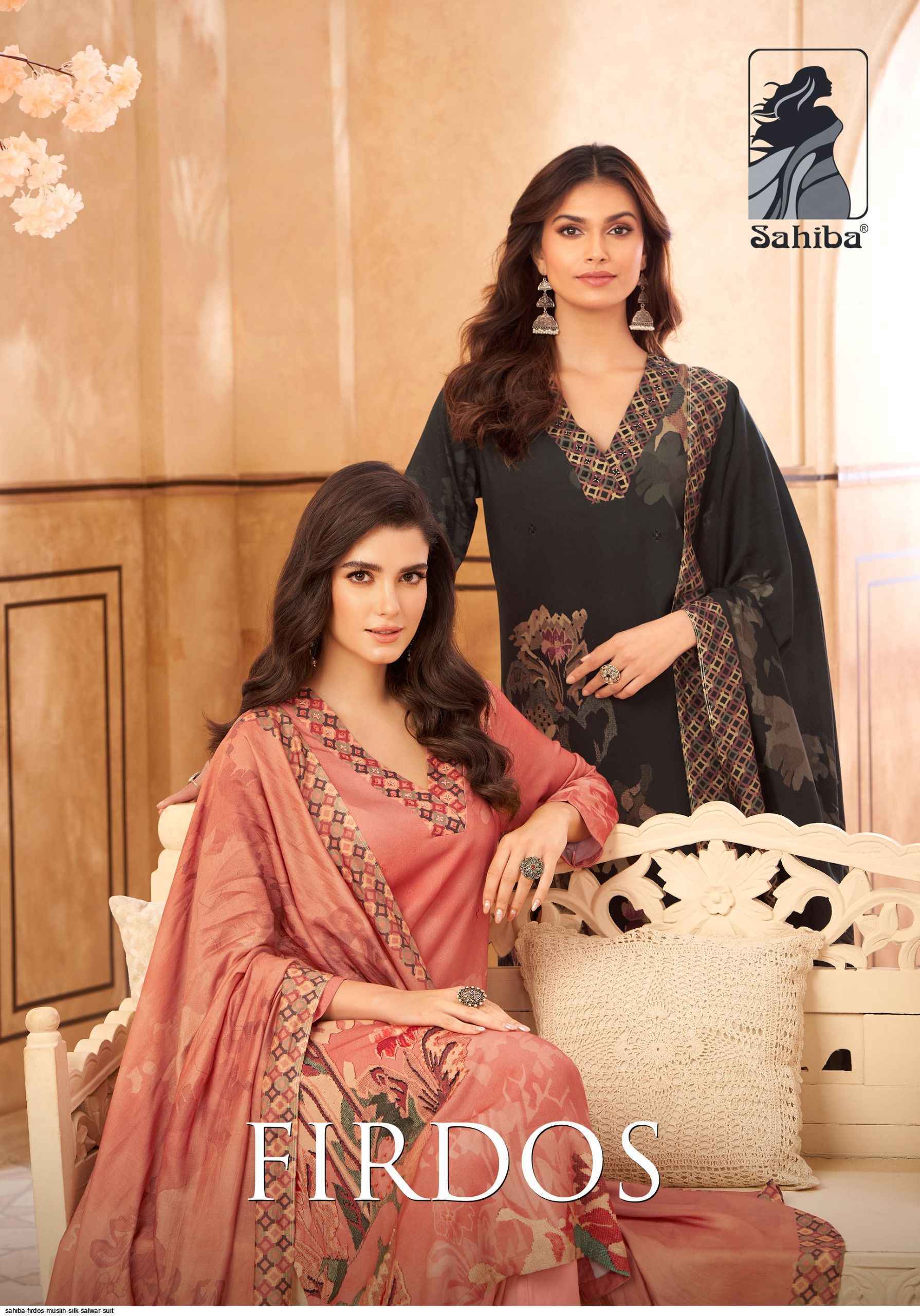 Sahiba Firdos Musline Silk Dress (4 pcs Catalogue)