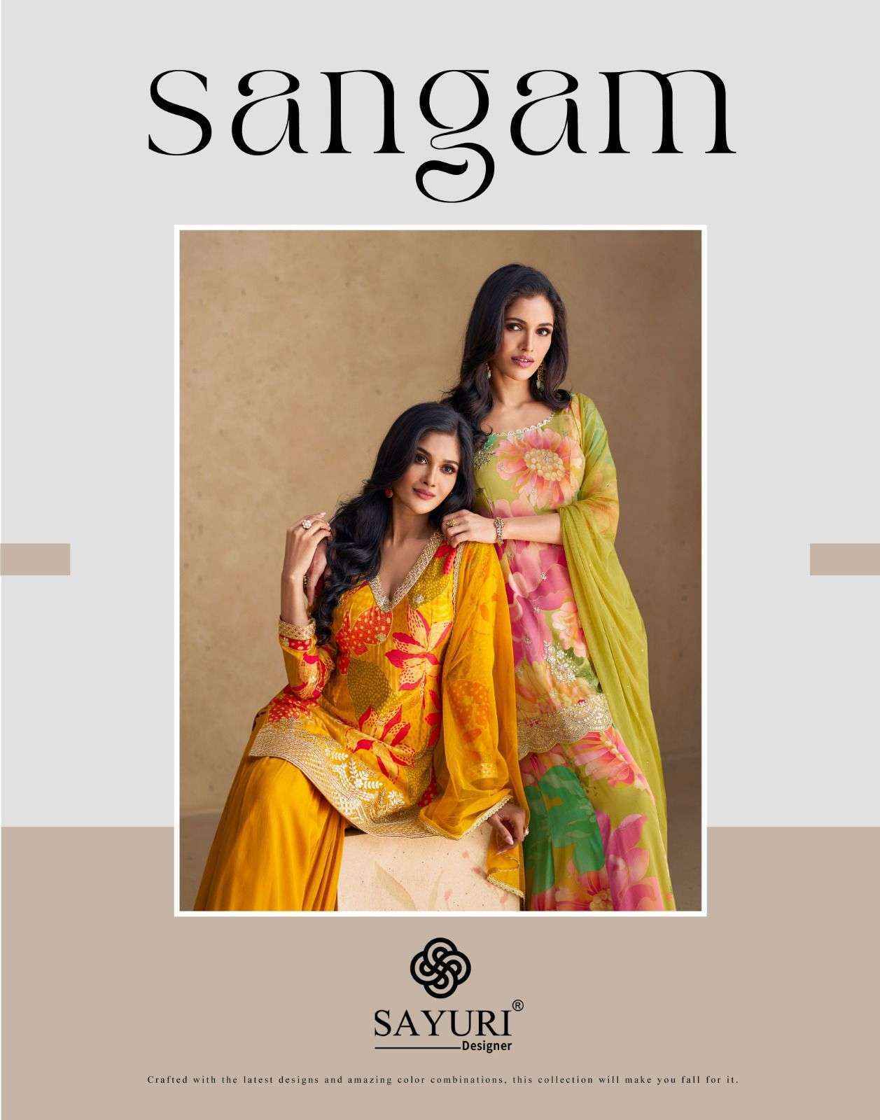 Sayuri Sangam Readymade Chinon Silk Dress (5 pcs Catalogue)