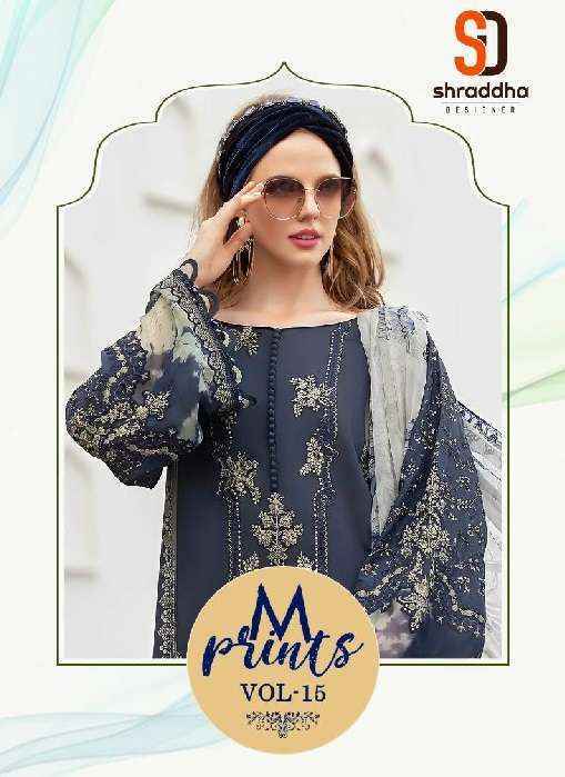 Sharaddha Designer M Print Vol-15 Lawn Cotton Dress Material (6 pcs Catalogue)