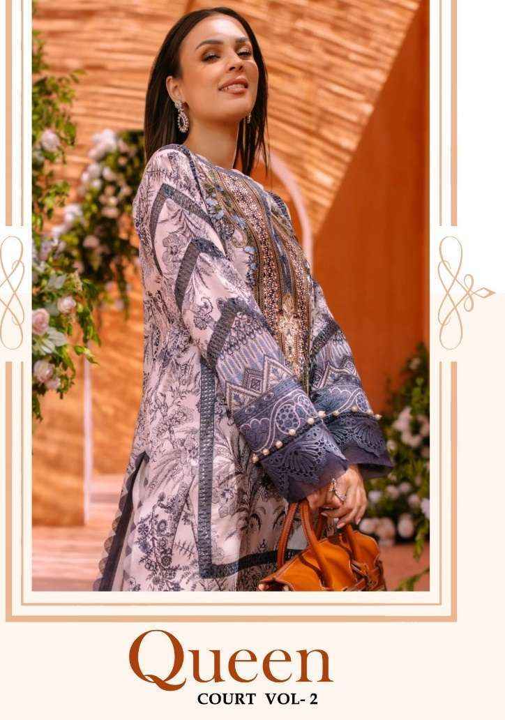 Shraddha Designer Queen Court Vol-2 Lawn Cotton Dress Material (4 pcs Catalogue)