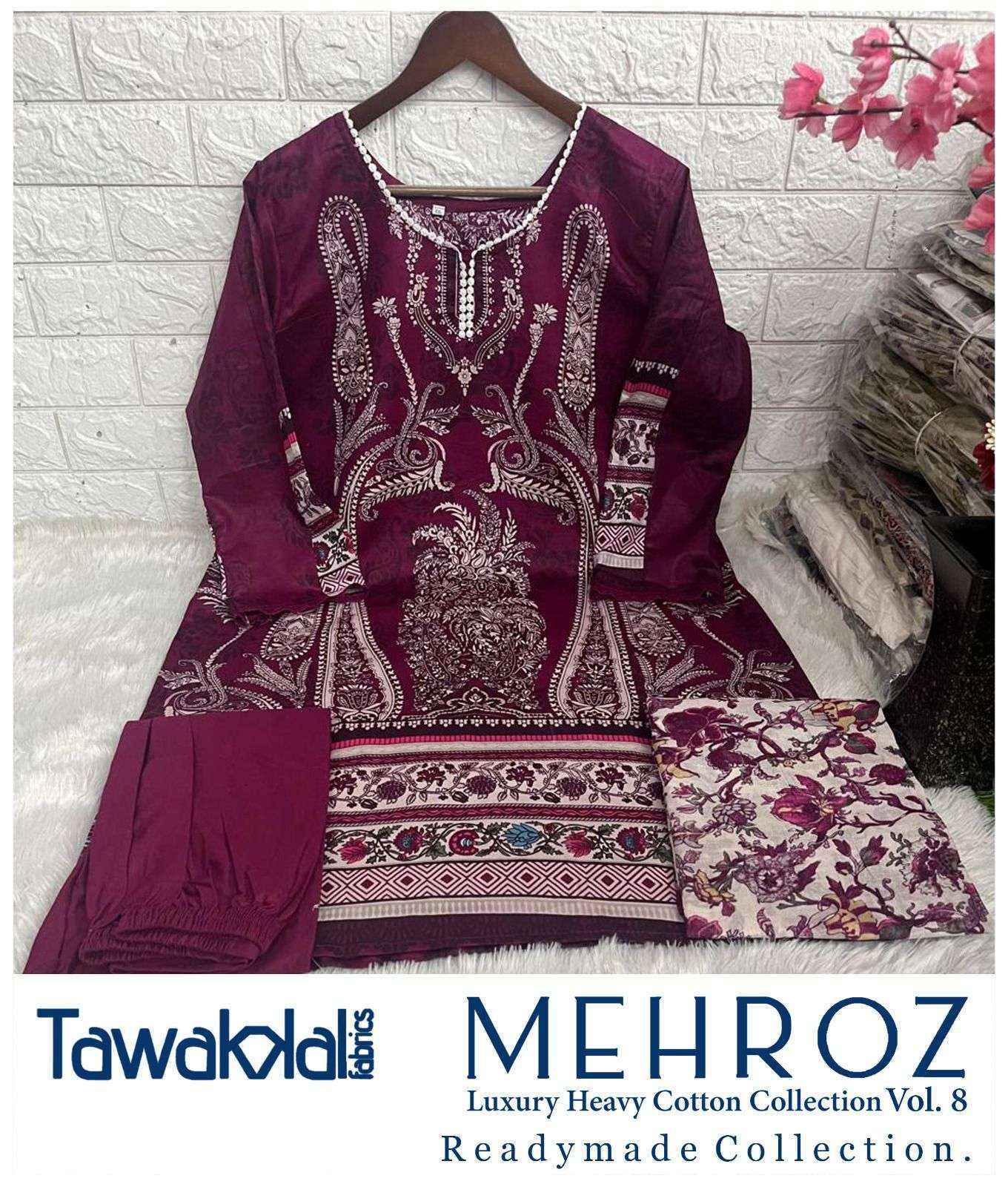 Tawakkal Mehroz Luxury Heavy Cotton Collection Vol-8 Readymade Cotton Dress (10 pcs Catalogue)