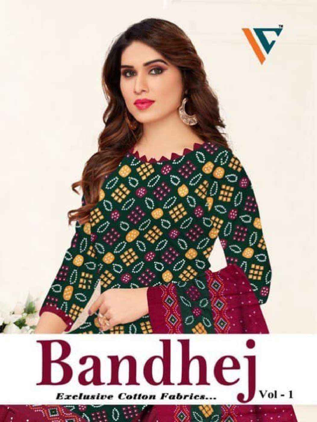 Vandana‎ Creation Bandhej Vol-1 Cotton Dress Material (12 pcs Catalogue)